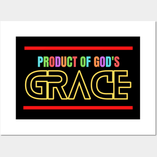 Product Of God's Grace | Christian Typography Posters and Art